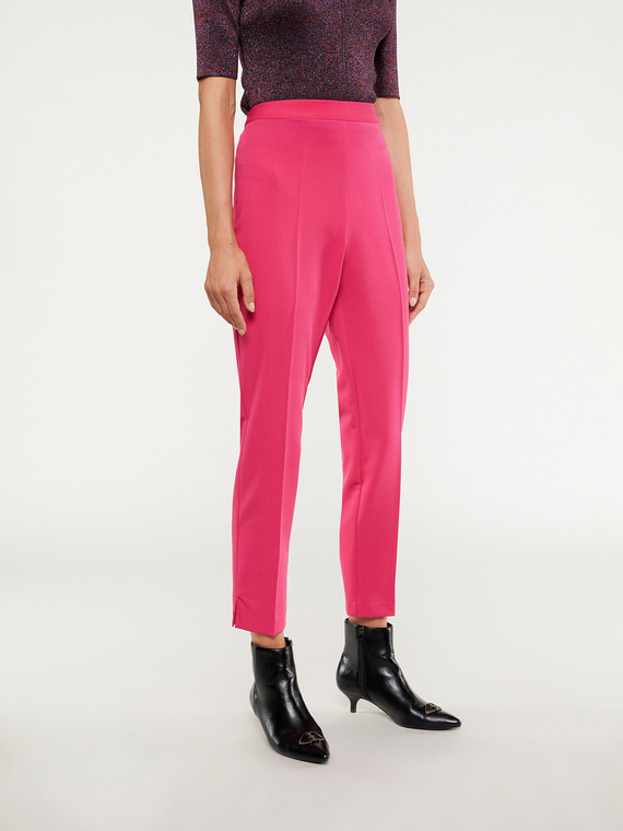 Solid colour stovepipe trousers