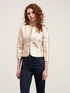 Short slim fit jacket in coated fabric image number 0