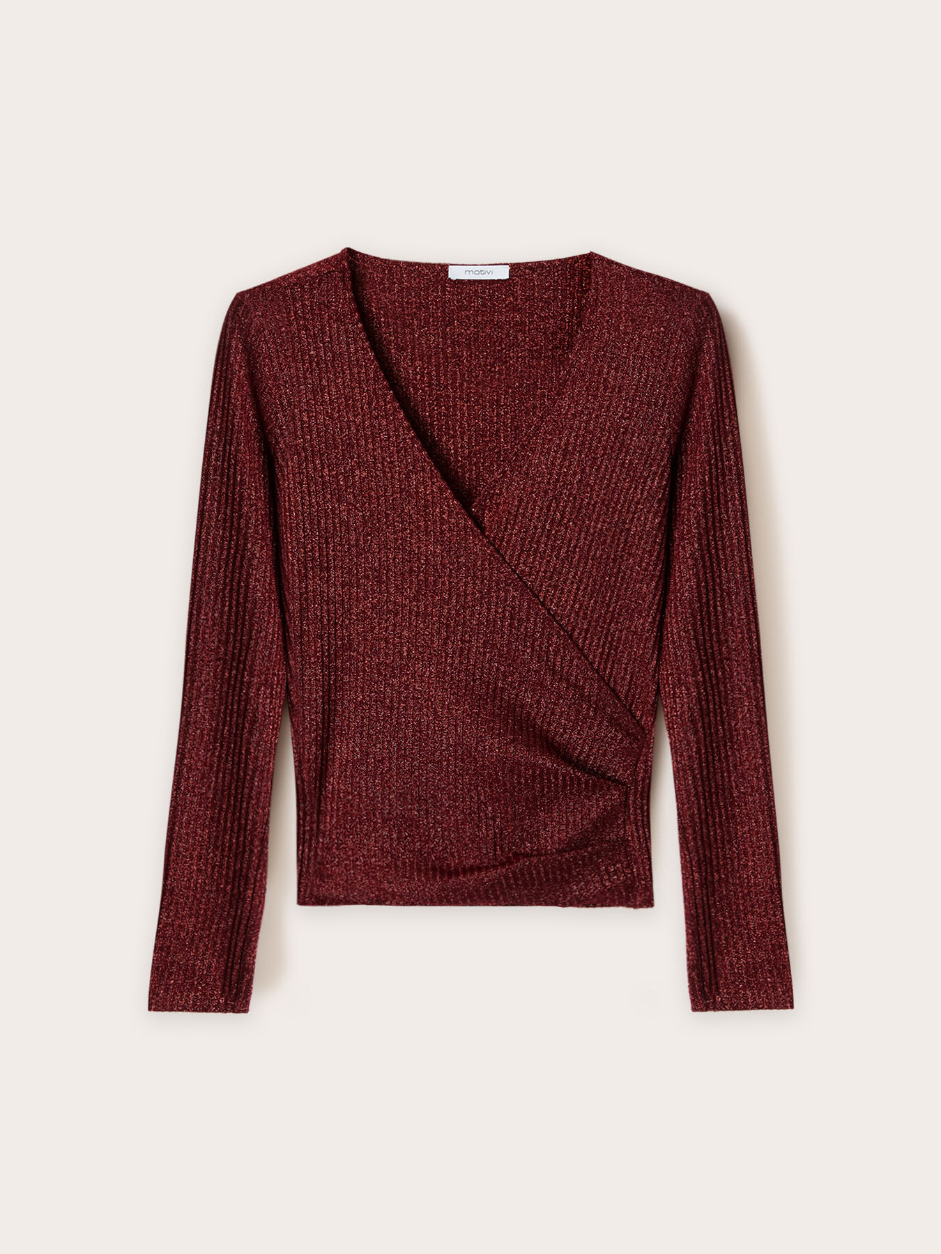 &Uuml;berkreuzter Lurex-Pullover image number 3