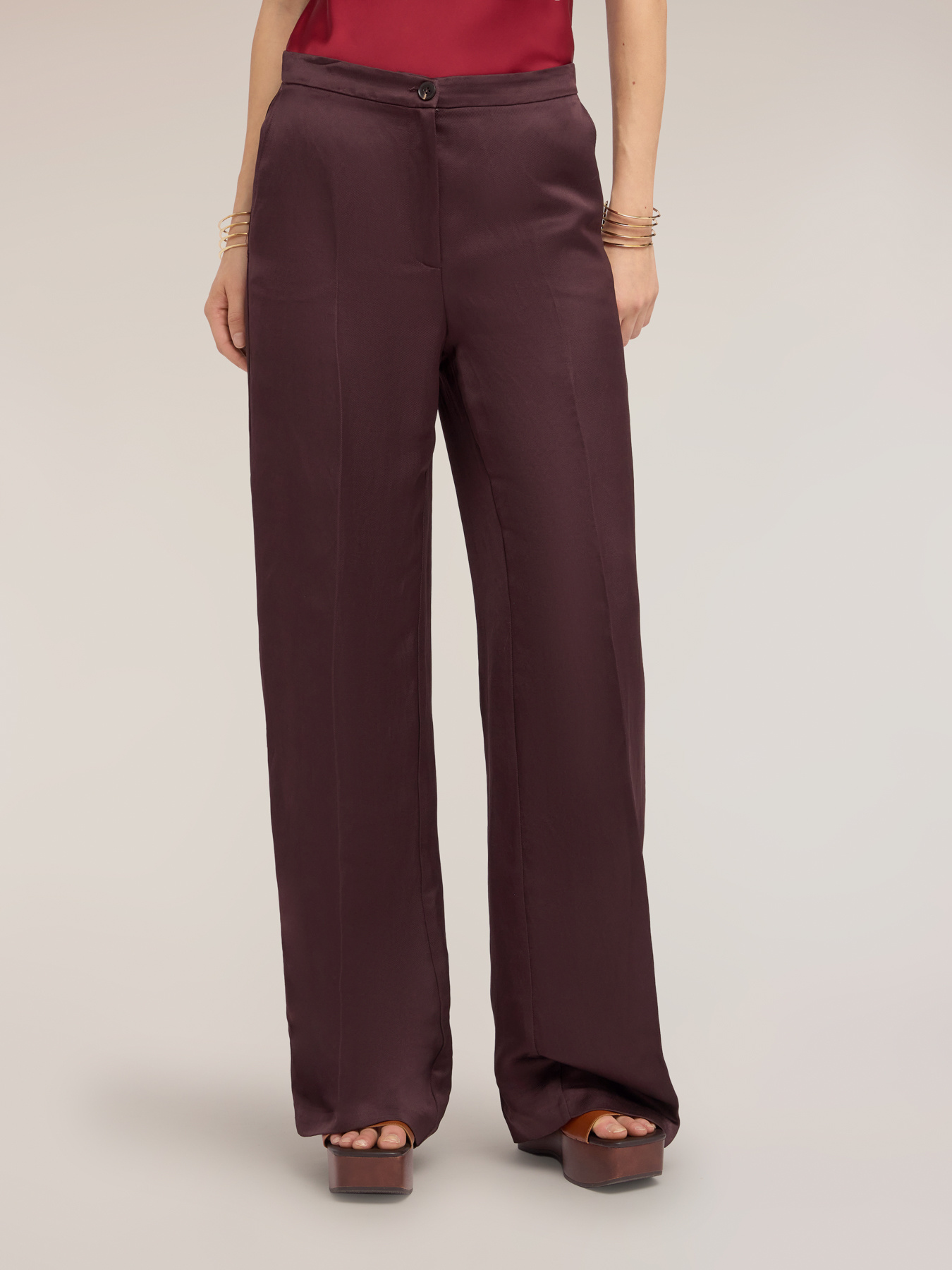 Palazzo-Hose aus Leinenmischung image number 2