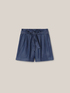 Shorts fluido effetto denim in lyocell image number 3