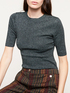 Lurex blend short sleeve sweater image number 2