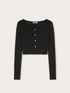 Cardigan corto in maglia lurex image number 5