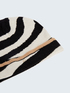 Zebra pattern cashmere blend cap image number 1