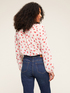 Heart-patterned georgette shirt image number 1