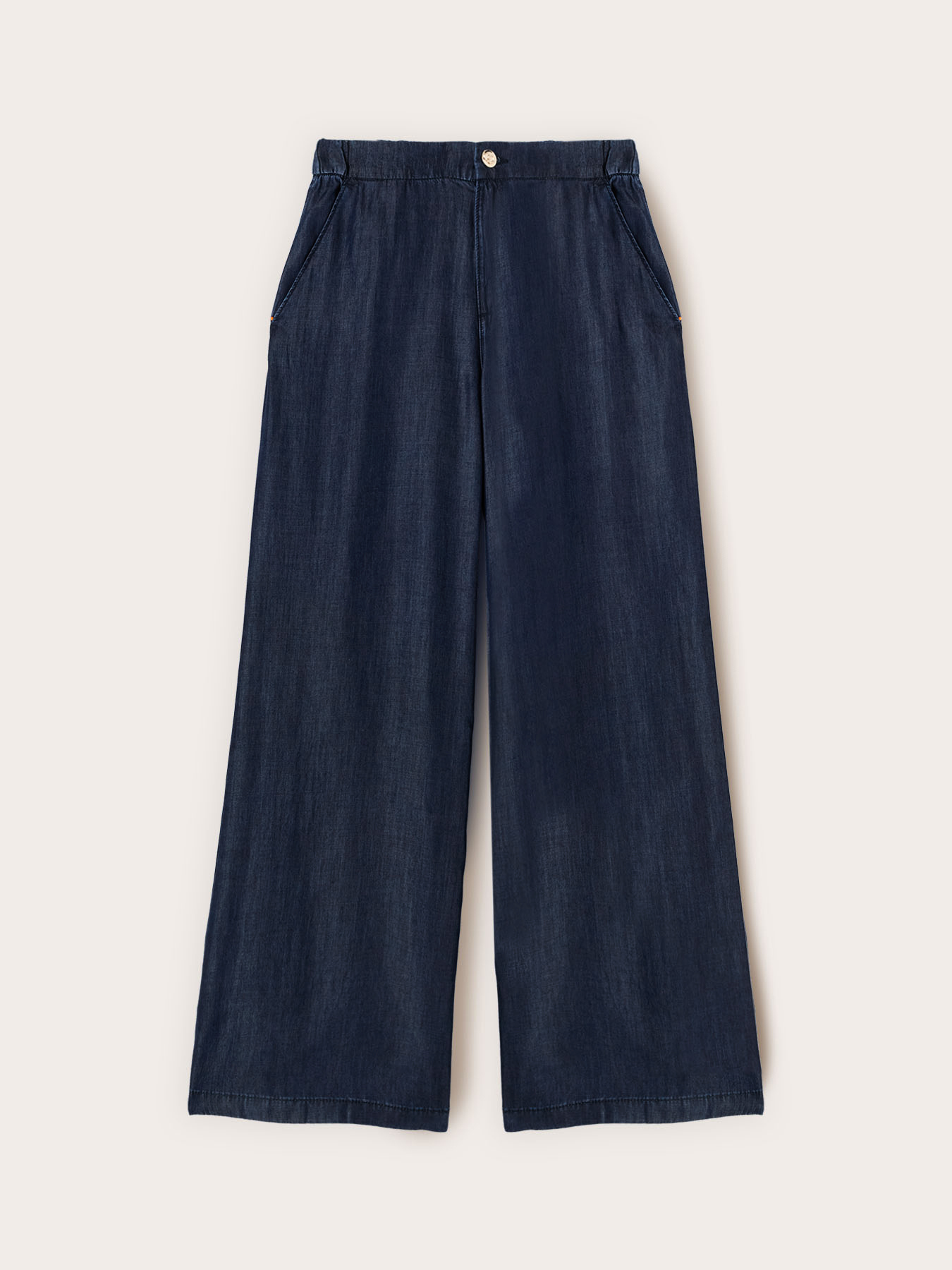 Jean palazzo en denim lyocell image number 3