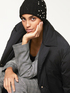 Lurex knit beanie with set stone embroidery image number 2