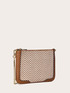 Flat clutch with two-tone weave image number 3