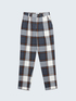 Chequered pattern carrot fit trousers image number 3