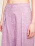 Pantalon large en toile de coton et lin image number 2