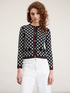 Cardigan corto in maglia jacquard image number 0