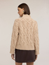 Cable-knit turtleneck sweater in wool blend image number 1