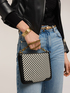 Flat clutch with two-tone weave image number 0