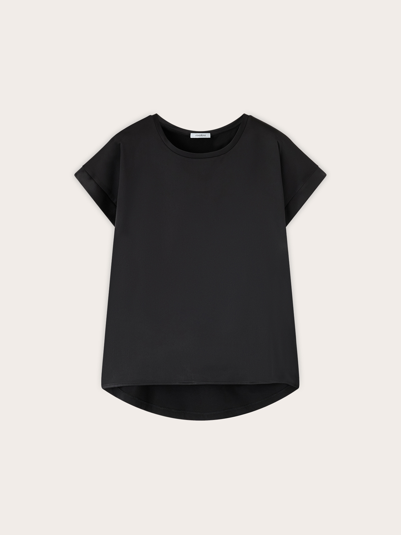 Two-material T-shirt image number 3