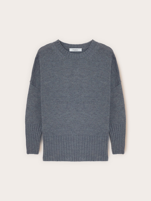 Oversize-Pullover aus Wollmischung