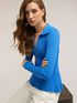 Striped sweater with peplum image number 3