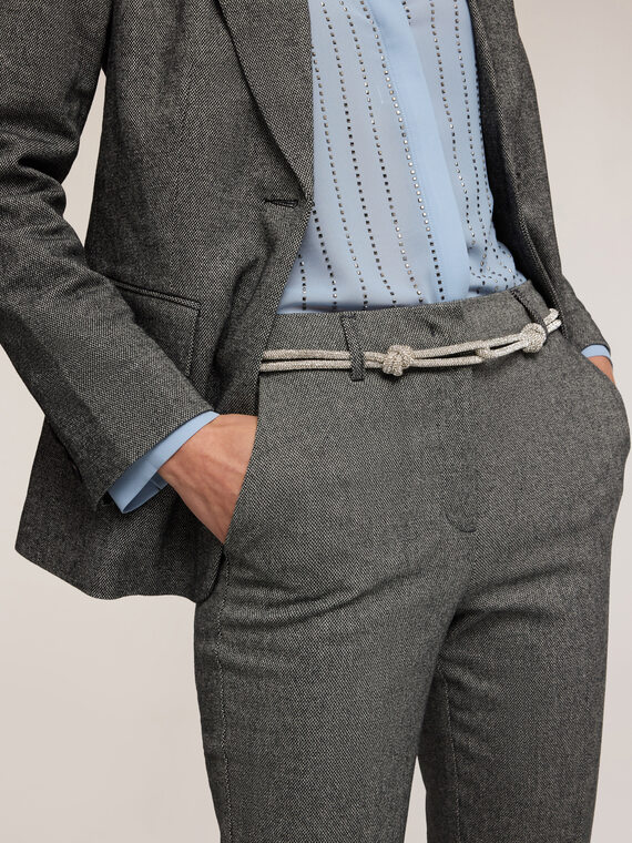 Jeweled belt with knots