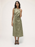 Vestido con drapeado de raso jacquard image number 0