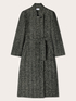 Herringbone coat with belt in cotton-wool blend image number 4