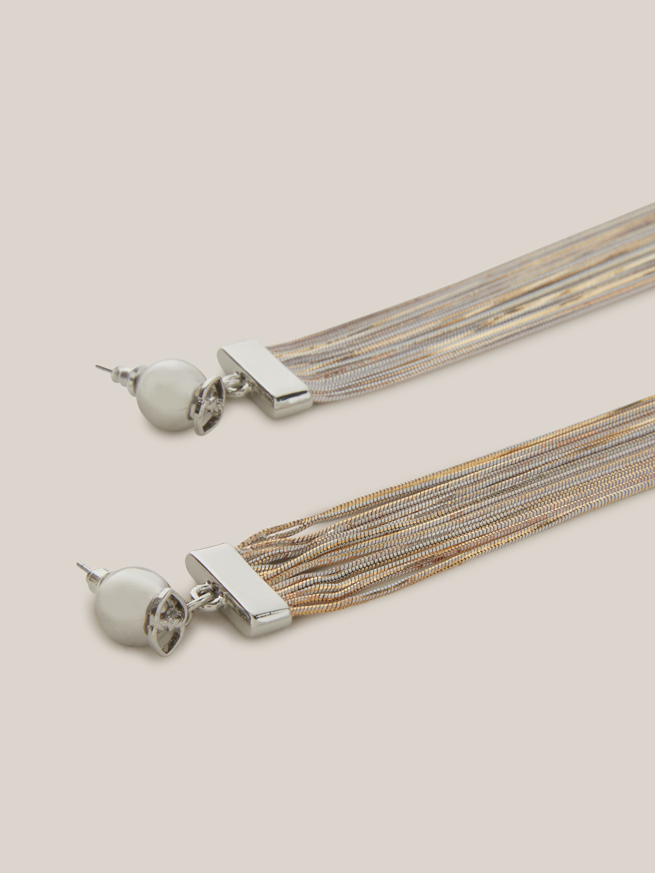 Pendientes largos con flecos image number 1