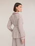 Striped shirt in viscose twill image number 1
