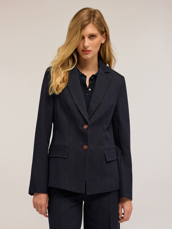 Giacca blazer in denim