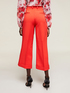Pantalones cropped con pierna amplia con dobladillo image number 1