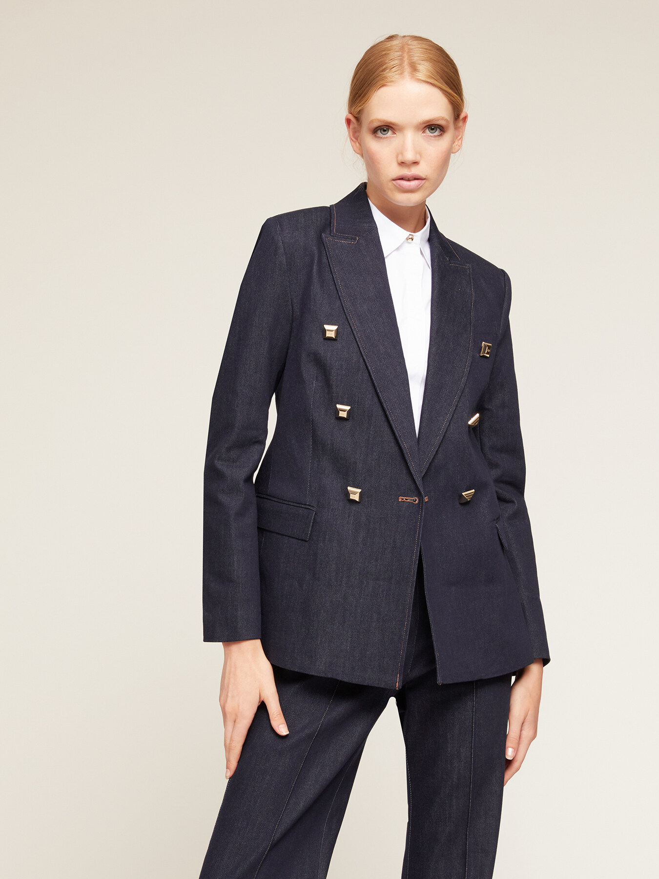 Veste large double boutonnage en denim image number 3