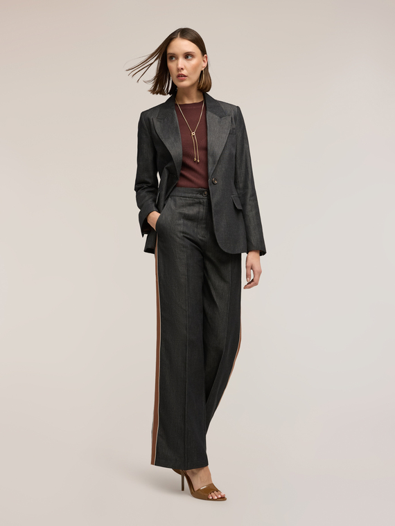 Palazzo pants with side bands