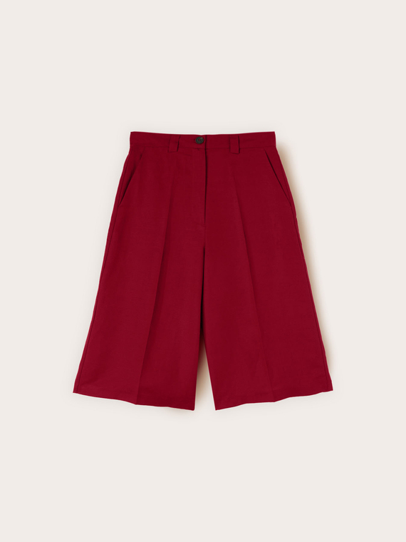 Linen lyocell blend Bermuda shorts