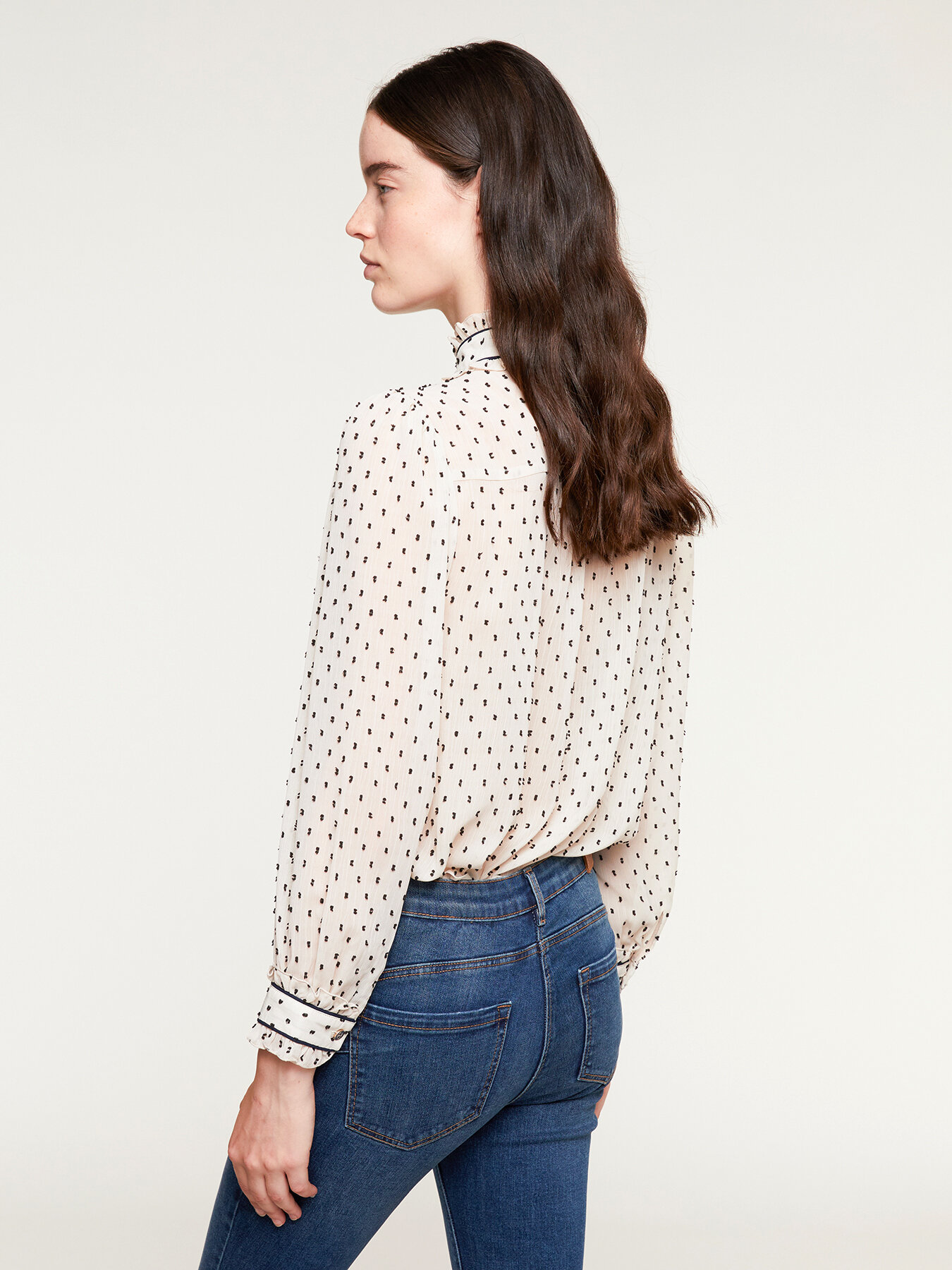 Bluse mit R&uuml;schen aus Plumetis-Creponne image number 1