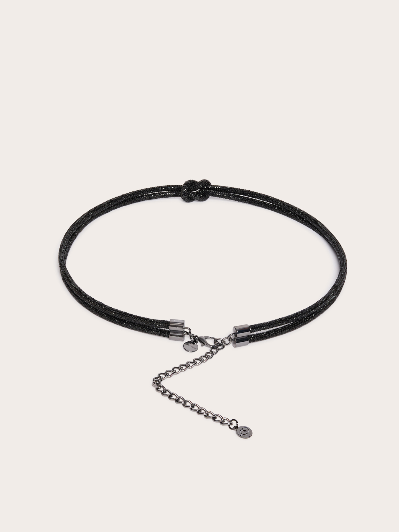 Chain belt with knot and micro crystals image number 1