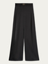 Elegant satin trousers with darts image number 3