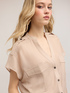 Laminated georgette shirt with pockets image number 3