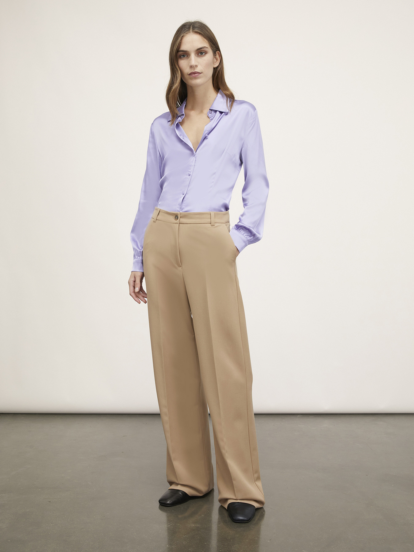 Satin-Hemdbluse image number 3