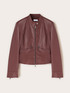 Biker jacket with mandarin collar image number 4