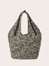 Geflochtene Shopper-Tasche mit Schultergriffen image number 1