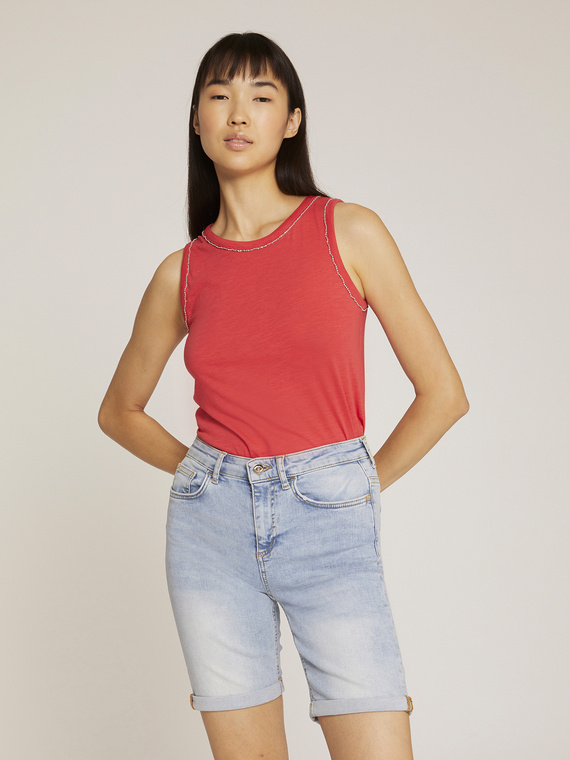 Motivi Top in jersey con catenella Donna