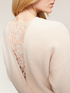 Sweater with lace insert image number 2