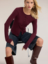 Stockinette stitch cardigan with raglan sleeves image number 3