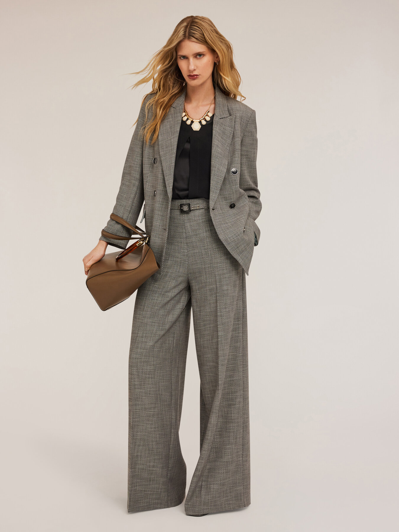 Pantaloni palazzo con cinturino image number 0