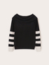 Schulterfreier Pullover mit gestreiften &Auml;rmeln image number 4