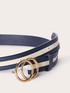 Two-tone belt with round double buckle image number 2