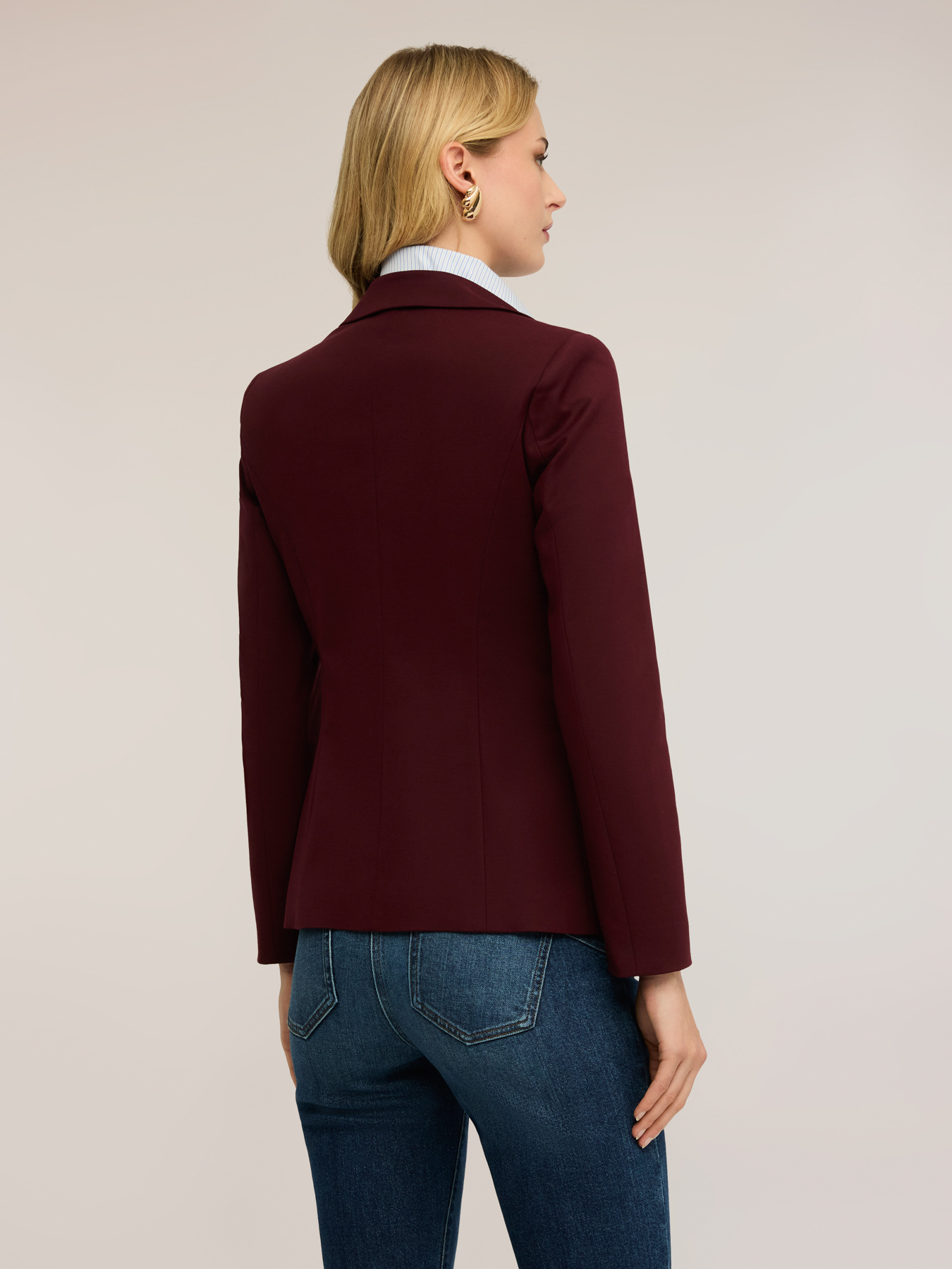 Blazer monopetto in cotone viscosa image number 2