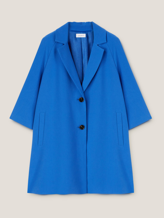Oversized coat in poly viscose