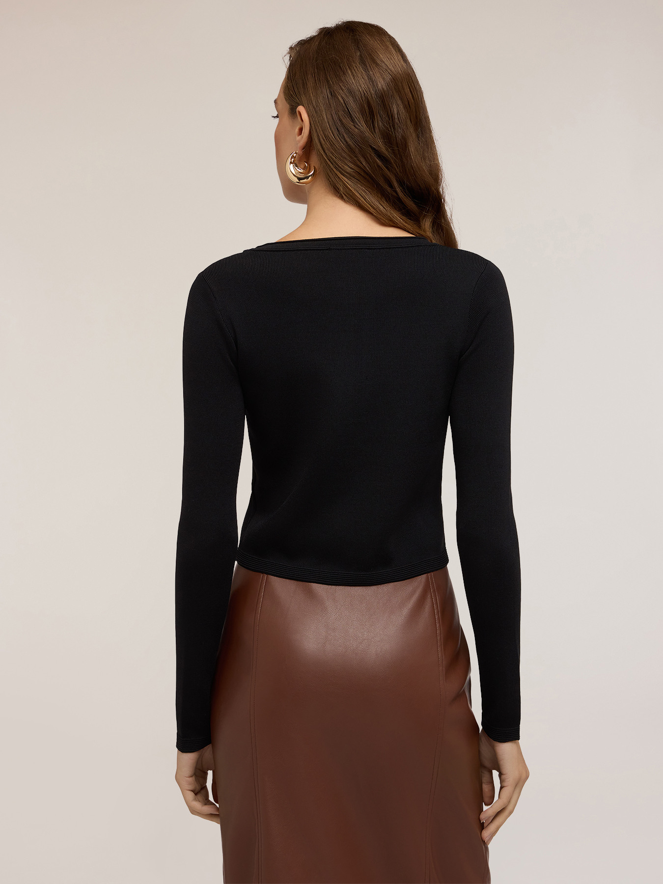 Knitted cardigan with cut-out image number 1