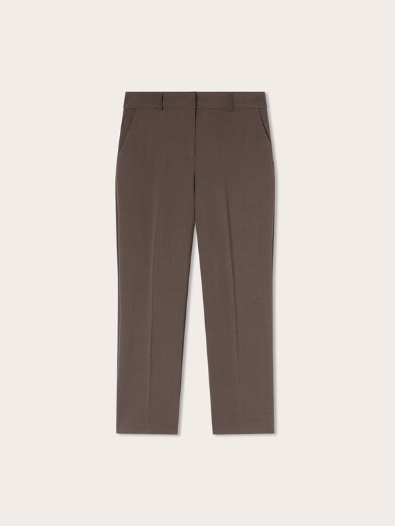 Regular trousers with pressed crease