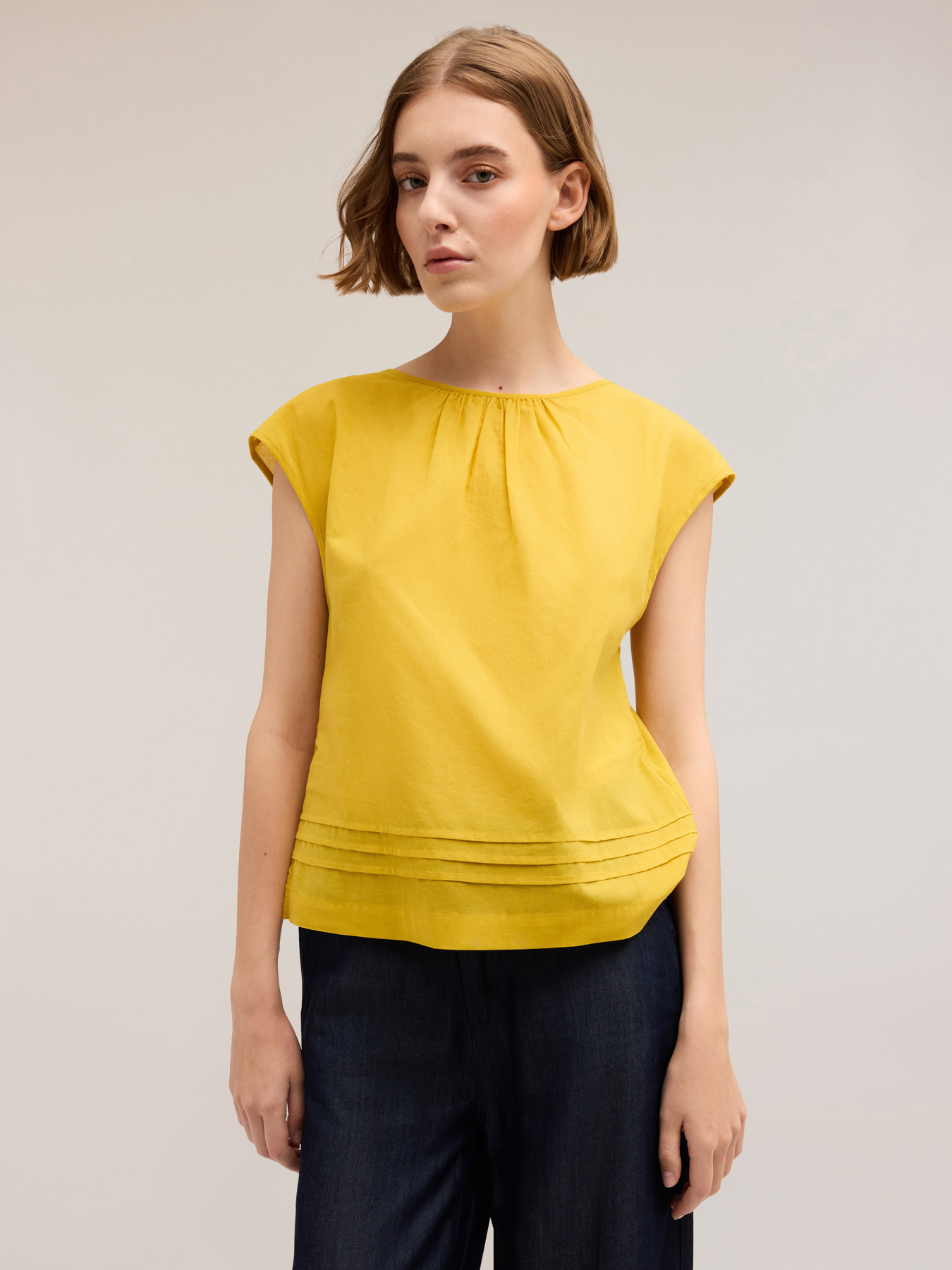Voile blouse with back cut-out feature image number 3