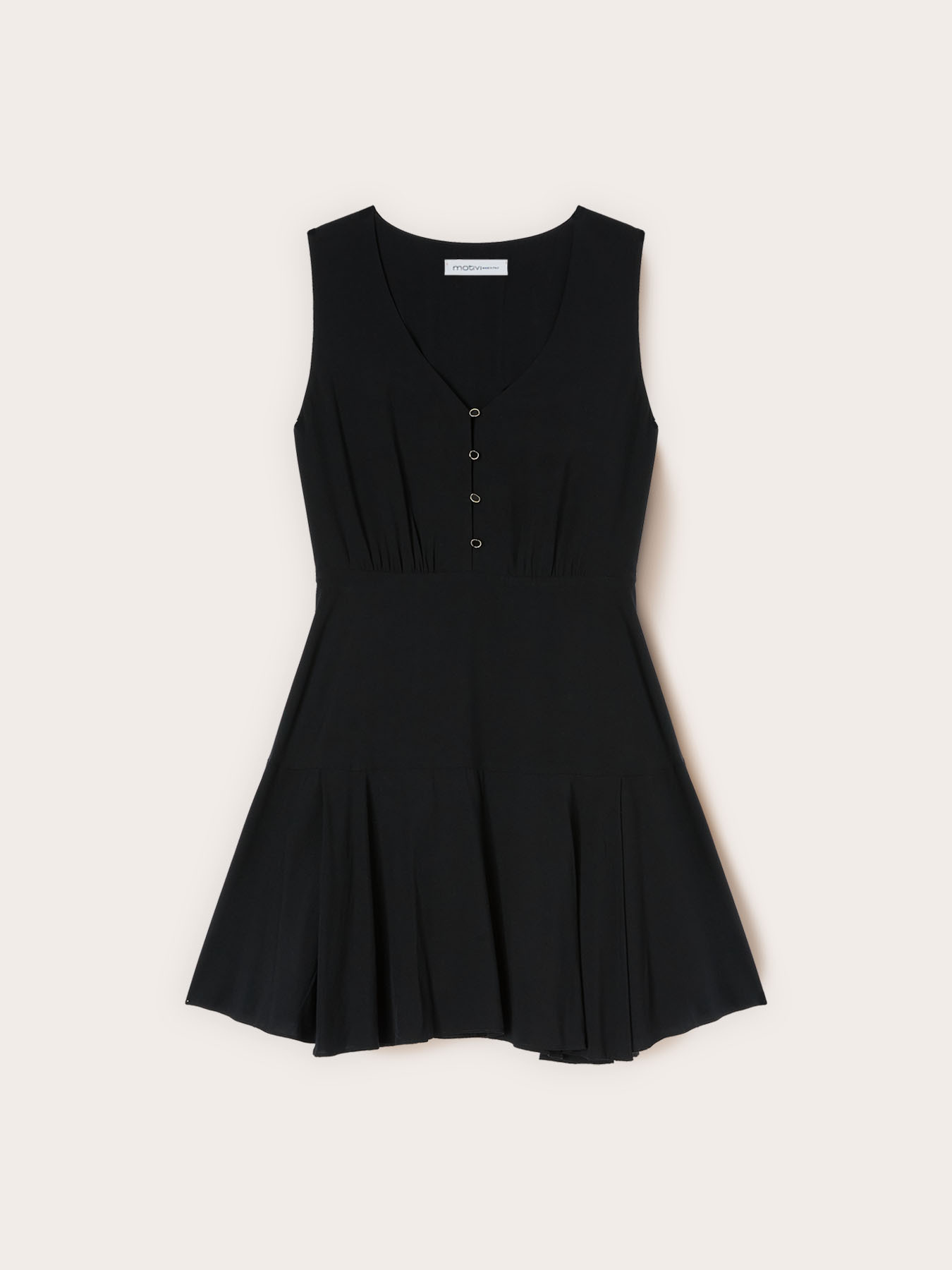 Ausgestelltes Kleid aus Viskose mit geflochtenem G&uuml;rtel image number 3
