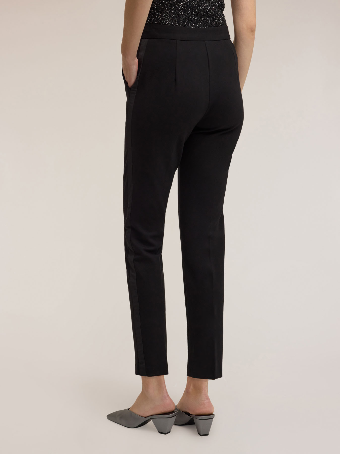 Cigarette pants with side stripe image number 1